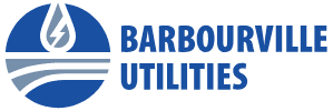 A green background with the words barbour utilities in blue.